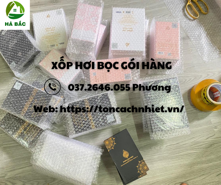 xốp hơi bọc mỹ phẩm