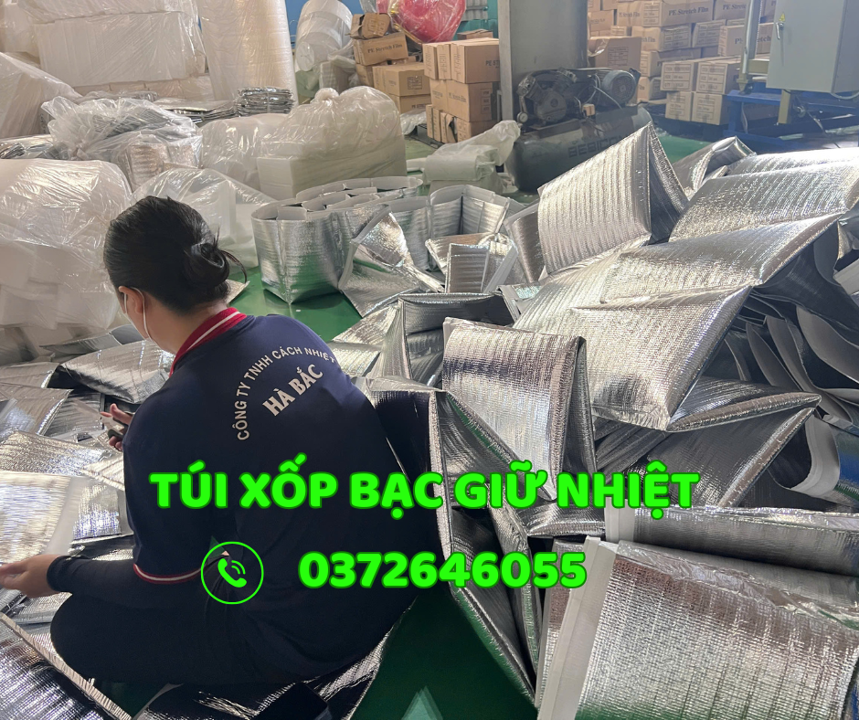 túi xốp bạc giữ nhiệt in logo