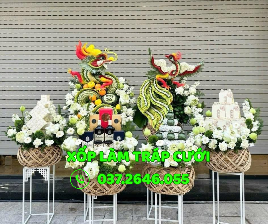 xốp làm tráp rồng phượng