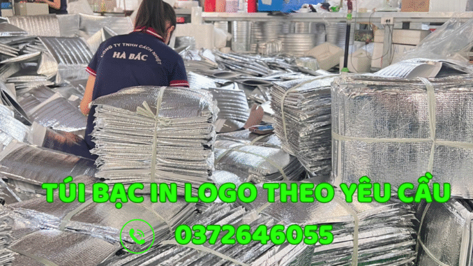 túi xốp bạc giữ nhiệt in logo